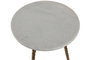 DKD Home Decor Mesita Auxiliar Moderna Blanco Dorado Marmol Aluminio 36 x 48.5 x 36 cm