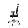 PIQUERAS Y CRESPO Silla de oficina Motilla con mecanismo Sincro/Traslack, Negro y Gris