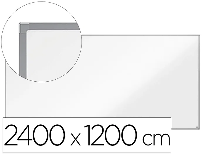 NOBO Pizarra blanca magnética Essence de acero vitrificado 240x120 cm NOBO Pizarra blanca magnética Essence de acero vitrificado 240x120 cm