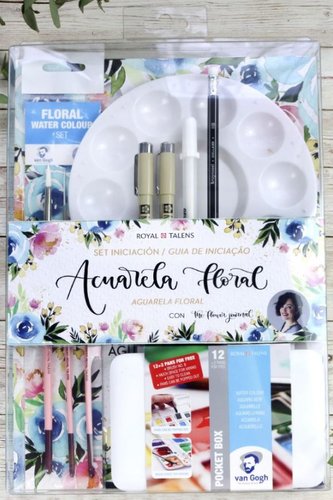 Talens Set de Acuarela Van Gogh Floral con The Flower Journal Talens Set de Acuarela Van Gogh Floral con The Flower Journal