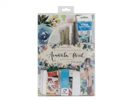 Talens Set Acuarela Van Gogh Floral The Flower Journal Iniciación Principiantes 12 Pastillas Pinceles Paleta Manual