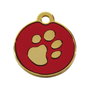 Placa identificativa para collar Imarc Circle Rojo Dorado