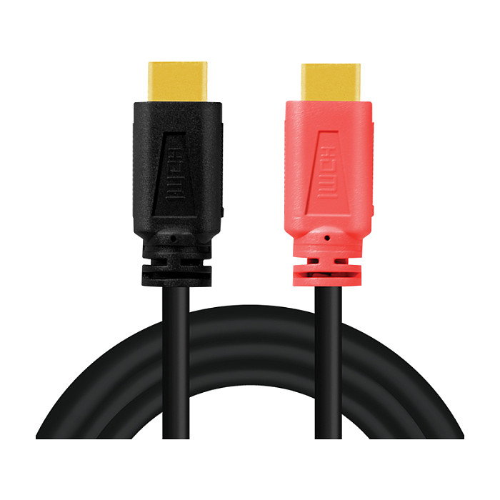 LogiLink Cable HDMI 4K/60 Hz de 10 m, Negro/Rojo
