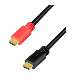 LogiLink Cable HDMI 4K/60 Hz de 10 m, Negro/Rojo