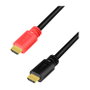 LogiLink Cable HDMI 4K/60 Hz de 10 m, Negro/Rojo