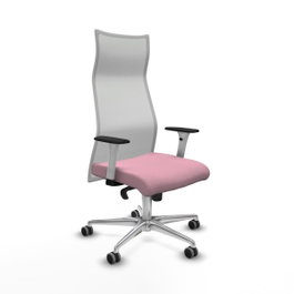 PIQUERAS Y CRESPO Silla Albacete malla sincro Bali rosa y blanco