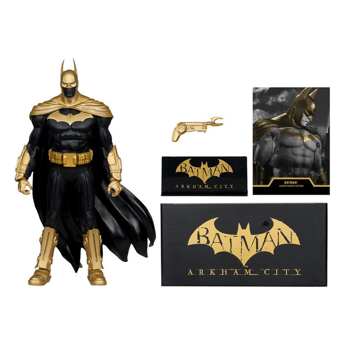McFarlane Batman DC MULTIVERSE Figura de Acción Arkham City 17239, 178 mm, Negro y Oro, Tema Knightmare, Para Colección