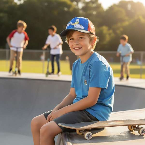 Cerdá Gorra Visera Curva Sonic 53 cm para Niños Multicolor