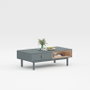 DKD Home Decor Mesa de Centro MDF PU Gris 120x60x40
