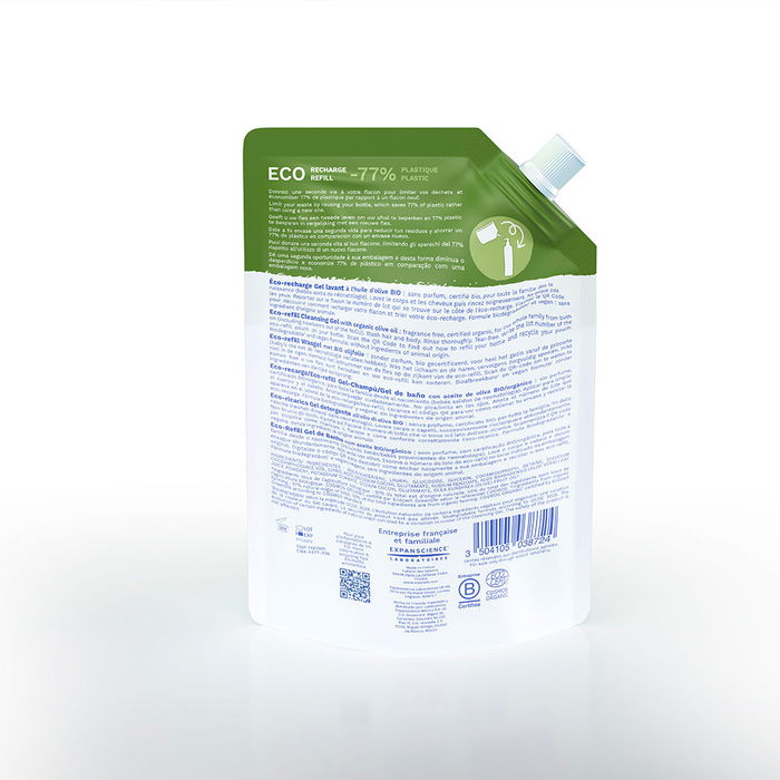 Organic, Aceite de oliva, Limpieza, Gel de ducha, Para cabello y cuerpo, Todos los tipos de piel, 400 ml