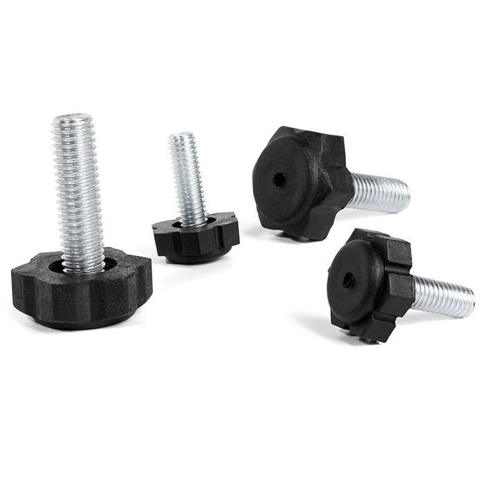 HERRAJES ALK Pie Nivelador Regulable DADO M8x37 Negro HERRAJES ALK Pie Nivelador Regulable DADO M8x37 Negro