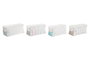 DKD Home Decor Surtido de 4 Neceseres de Algodón y Poliéster 30x10x15 cm, Multicolor/Blanco