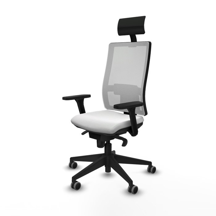 PIQUERAS Y CRESPO Silla de oficina Horna Blanca con Mecanismo Sincro PIQUERAS Y CRESPO Silla de oficina Horna Blanca con Mecanismo Sincro