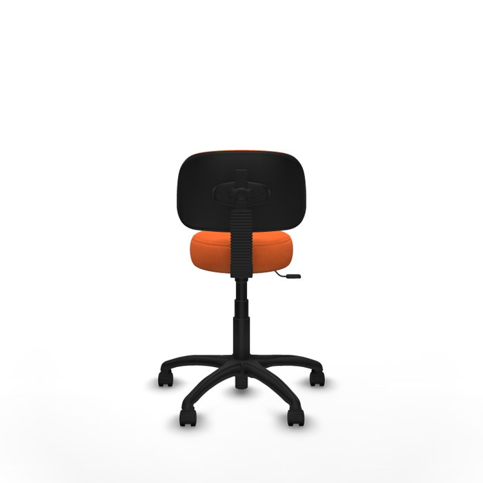 PIQUERAS Y CRESPO Silla Llanos giratoria naranja con base de poliamida