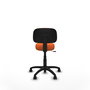 PIQUERAS Y CRESPO Silla Llanos giratoria naranja con base de poliamida