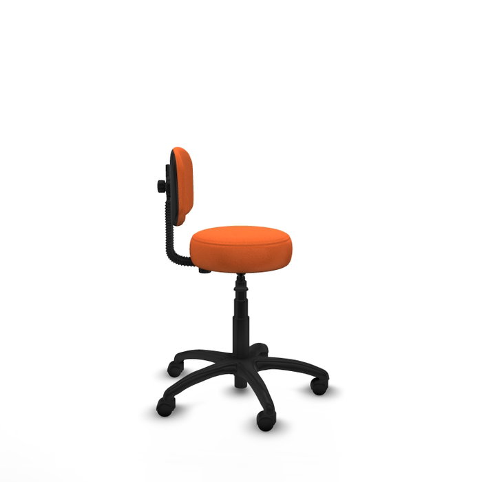 PIQUERAS Y CRESPO Silla Llanos giratoria naranja con base de poliamida