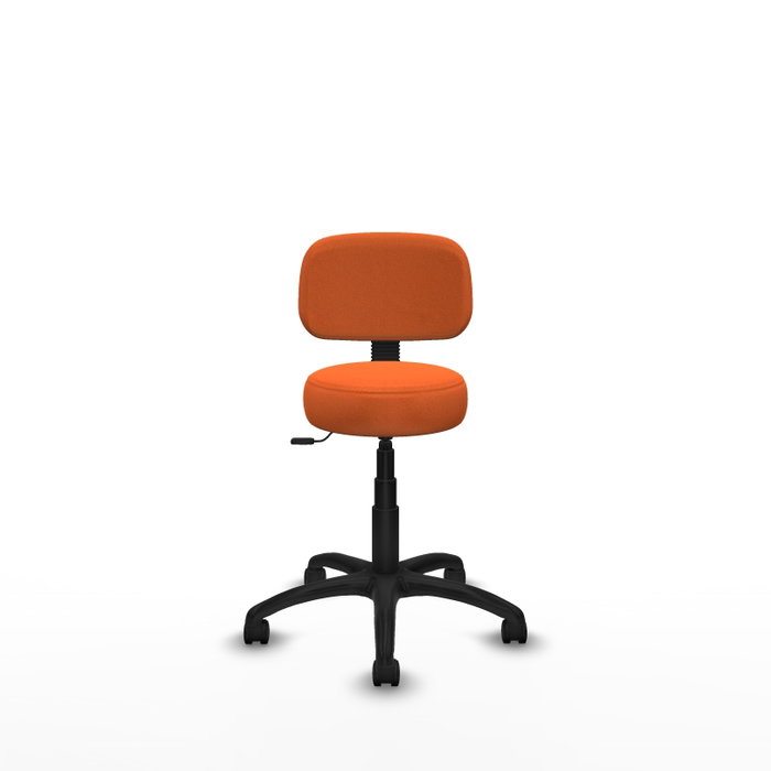 PIQUERAS Y CRESPO Silla Llanos giratoria naranja con base de poliamida