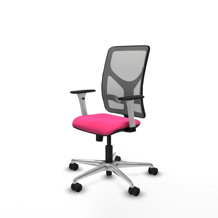 PIQUERAS Y CRESPO Silla de oficina Motilla con mecanismo Sincro Rosa y Gris
