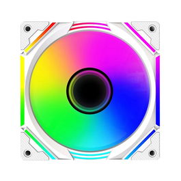 Keep Out Ventilador XFC-120MW 120mm ARGB Blanco, 11 Aspas, Control PWM, Flujo de Aire 63 CFM, con Efecto Espejo Infinito y Sincronización