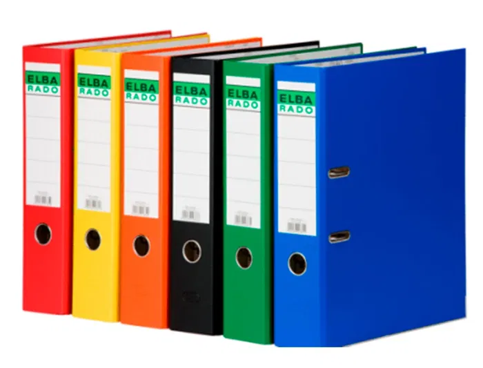 Elba Archivador de Palanca DIN A4 Lomo 80 mm Rojo Carton Forrado