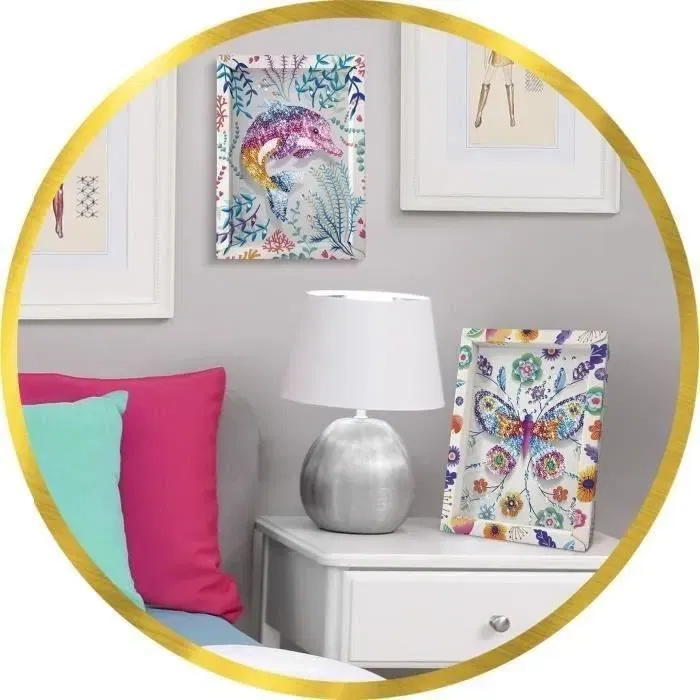 Lansay 20326 Juego de Creación Colección Dolphins Lentejuelas