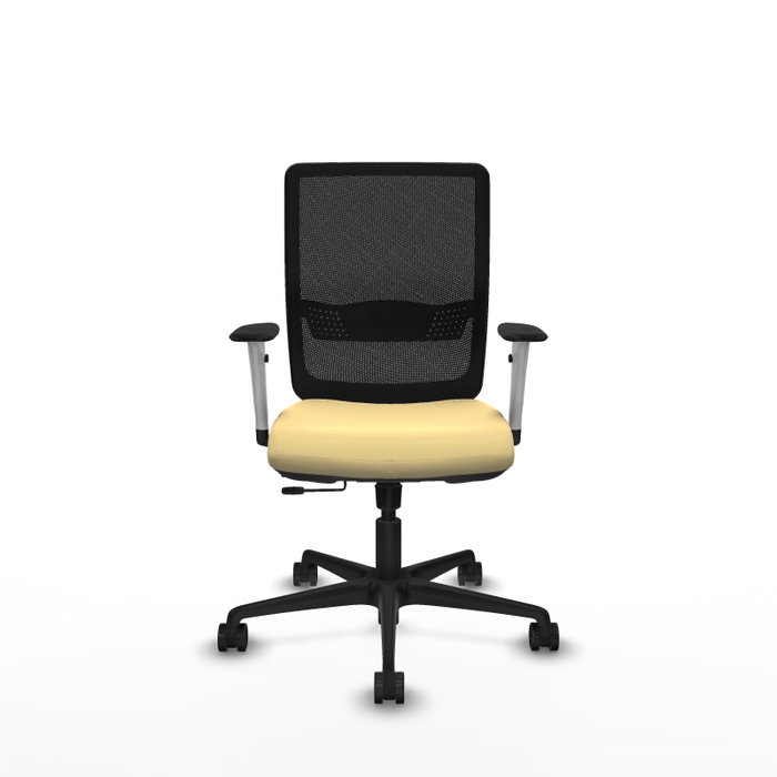 PIQUERAS Y CRESPO Silla de oficina Haches con mecanismo Sincro/Traslack, Crema y Negro PIQUERAS Y CRESPO Silla de oficina Haches con mecanismo Sincro/Traslack, Crema y Negro