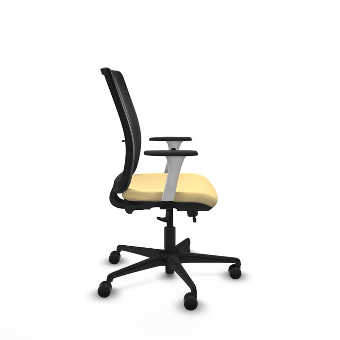 PIQUERAS Y CRESPO Silla de oficina Haches con mecanismo Sincro/Traslack, Crema y Negro PIQUERAS Y CRESPO Silla de oficina Haches con mecanismo Sincro/Traslack, Crema y Negro