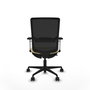 PIQUERAS Y CRESPO Silla de oficina Haches con mecanismo Sincro/Traslack, Crema y Negro