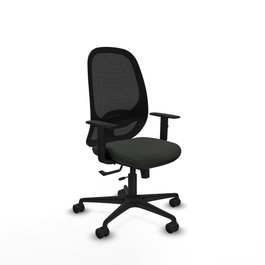 PIQUERAS Y CRESPO Silla de oficina Cilanco con mecanismo Sincro/Traslack Negra