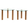 Home Deco Factory Cocooning Juego de 2 Mesas Nido de Vidrio