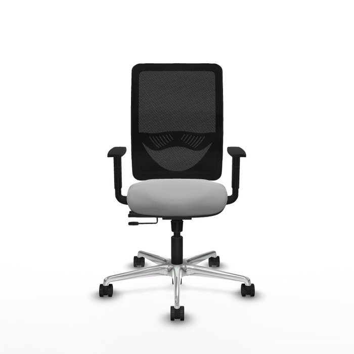 PIQUERAS Y CRESPO Silla de oficina Zulema con mecanismo Sincro/Traslack Gris claro y Negro