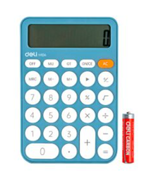 Deli Calculadora de sobremesa EM124 12 dígitos azul