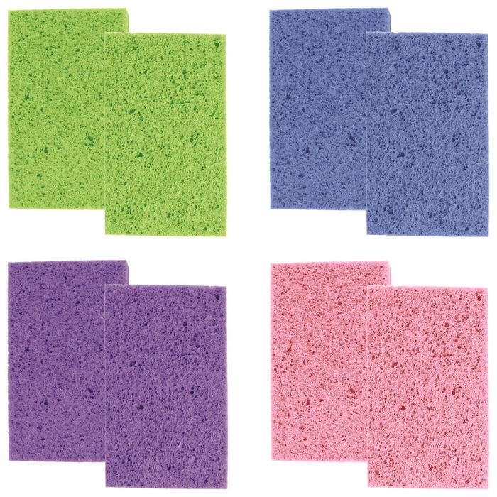 Je cherche une Idee Juego de 2 Esponjas de Celulosa para Tareas del Hogar, Colores Surtidos