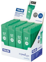 MILAN Exp 24 cajas con 12 minas grafito 0,9mm 2B