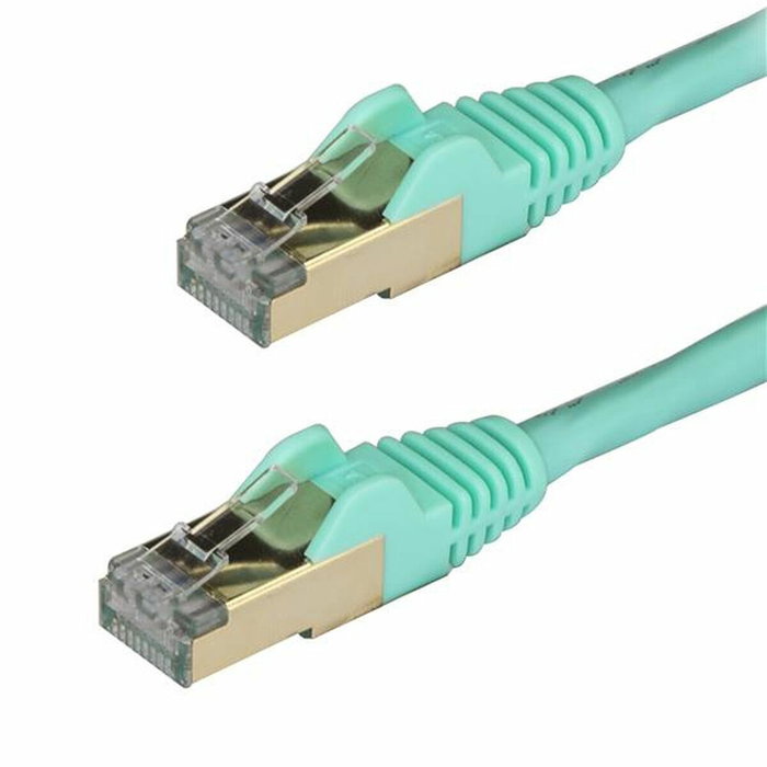 StarTech.com Cable de Red Ethernet RJ45 Cat6a Blindado STP 1m Aguamarina