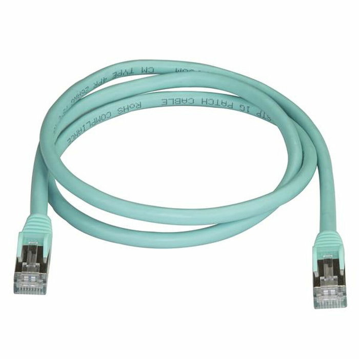 StarTech.com Cable de Red Ethernet RJ45 Cat6a Blindado STP 1m Aguamarina