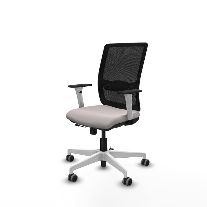PIQUERAS Y CRESPO Silla de oficina Haches con mecanismo Sincro/Traslack Blanco y Negro
