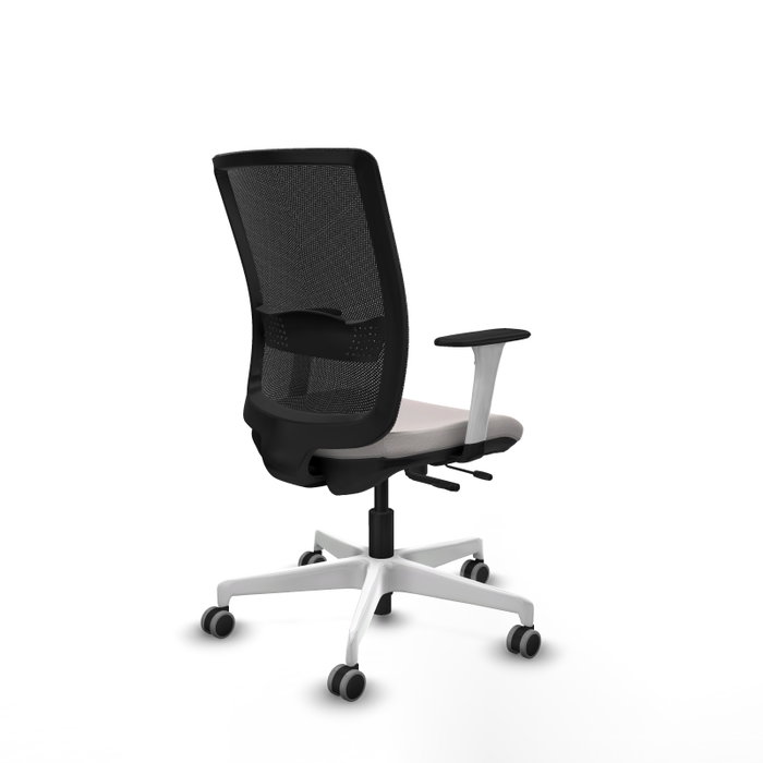 PIQUERAS Y CRESPO Silla de oficina Haches con mecanismo Sincro/Traslack Blanco y Negro