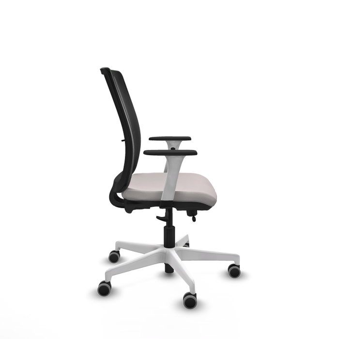 PIQUERAS Y CRESPO Silla de oficina Haches con mecanismo Sincro/Traslack Blanco y Negro