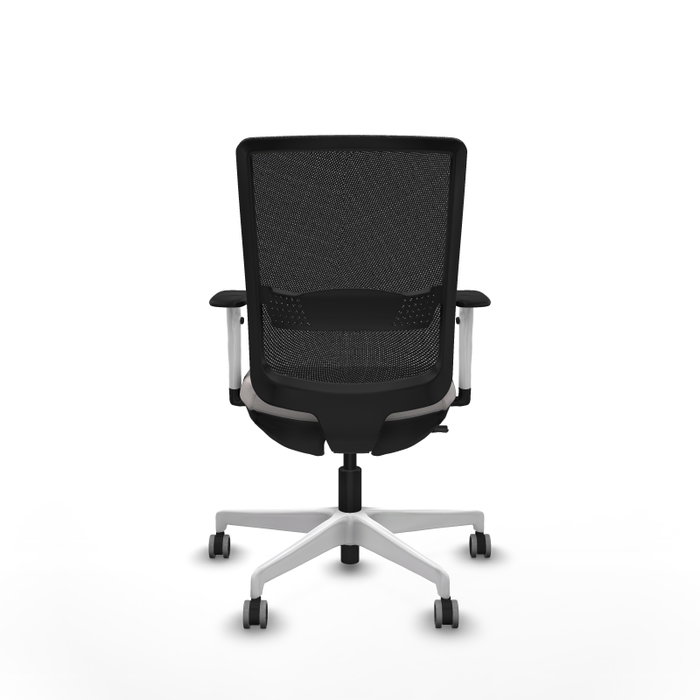 PIQUERAS Y CRESPO Silla de oficina Haches con mecanismo Sincro/Traslack Blanco y Negro