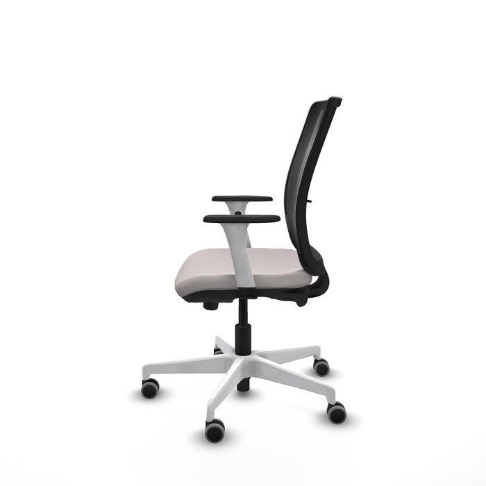 PIQUERAS Y CRESPO Silla de oficina Haches con mecanismo Sincro/Traslack Blanco y Negro