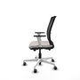 PIQUERAS Y CRESPO Silla de oficina Haches con mecanismo Sincro/Traslack Blanco y Negro