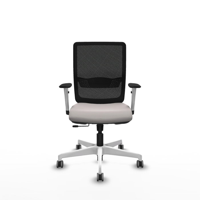 PIQUERAS Y CRESPO Silla de oficina Haches con mecanismo Sincro/Traslack Blanco y Negro