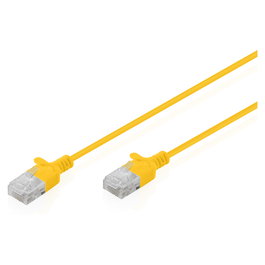 Digitus Cable de conexión CAT 6 U-UTP Slim, 0.3 m, amarillo