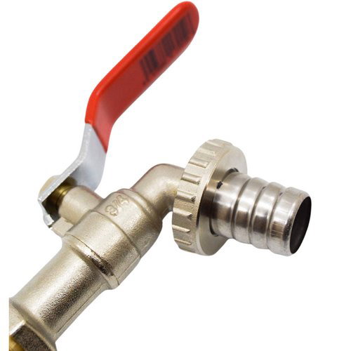 Riegolux Grifo de Esfera 1/2 Pulgadas con Adaptador para Abrazadera Riegolux Grifo de Esfera 1/2 Pulgadas con Adaptador para Abrazadera