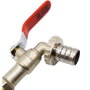 Riegolux Grifo de Esfera 1/2 Pulgadas con Adaptador para Abrazadera