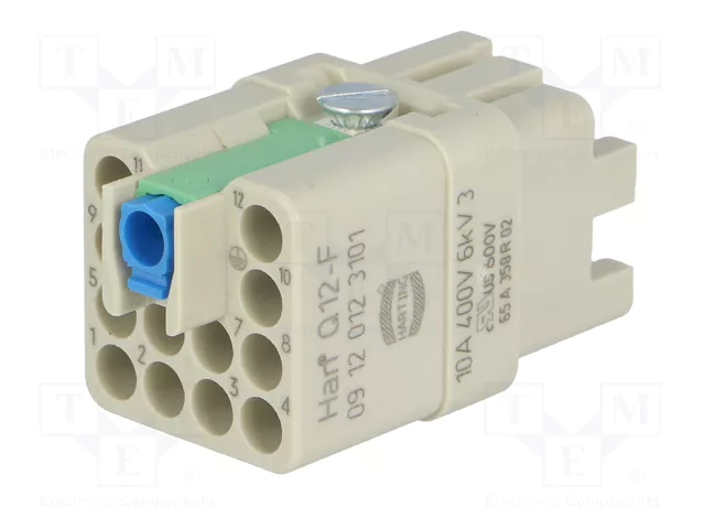 HARTING Han Q12-F-QL Plantilla de Contacto Hembra Han Q HARTING Han Q12-F-QL Plantilla de Contacto Hembra Han Q
