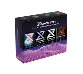Synctech Kit de Mantenimiento Gaming 8005S0020 con Sprays Diamond, Ghost, Glitch y Dragon - Limpiador de Pantallas, Polvo, Plásticos y Tapicerías