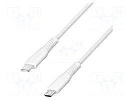 LogiLink Cable USB 2.0 Tipo-C a Micro USB, 2 m, Blanco