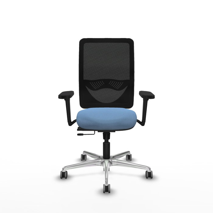 PIQUERAS Y CRESPO Silla de oficina Zulema con mecanismo Sincro/Traslack Azul cielo/Negro
